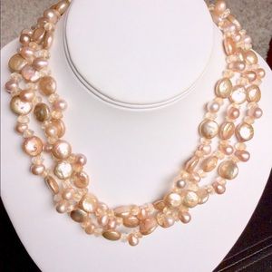 Champagne Colored Pearl Necklace